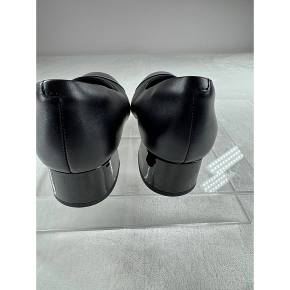 Clarks Marilyn Sara Pump Women's 6 M Black Leather Patent Cap Toe Slip-On Party - Picture 4 of 8